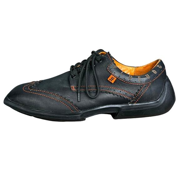 John Fluevog Men’s Charles Future Angel Black Brogue Wingtip Shoe Size US 12 main image 8